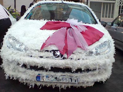 Car decoration arranges for wedding in Bhopal - Utsav Marriage Garden