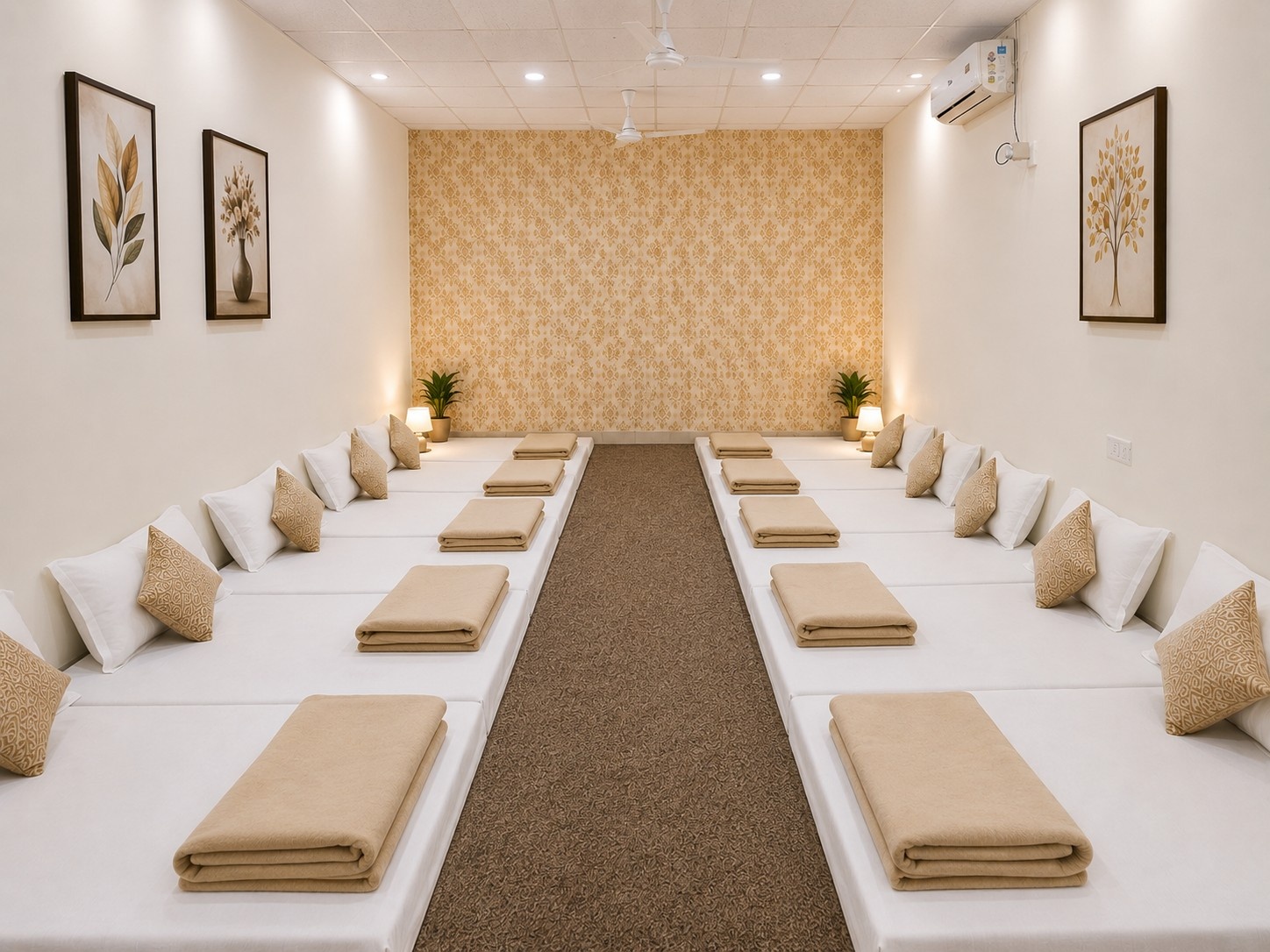 wedding-dormitory-accommodation-bhopal Spacious dormitory accommodation for wedding guests at Utsav Marriage Garden, Bhopal.