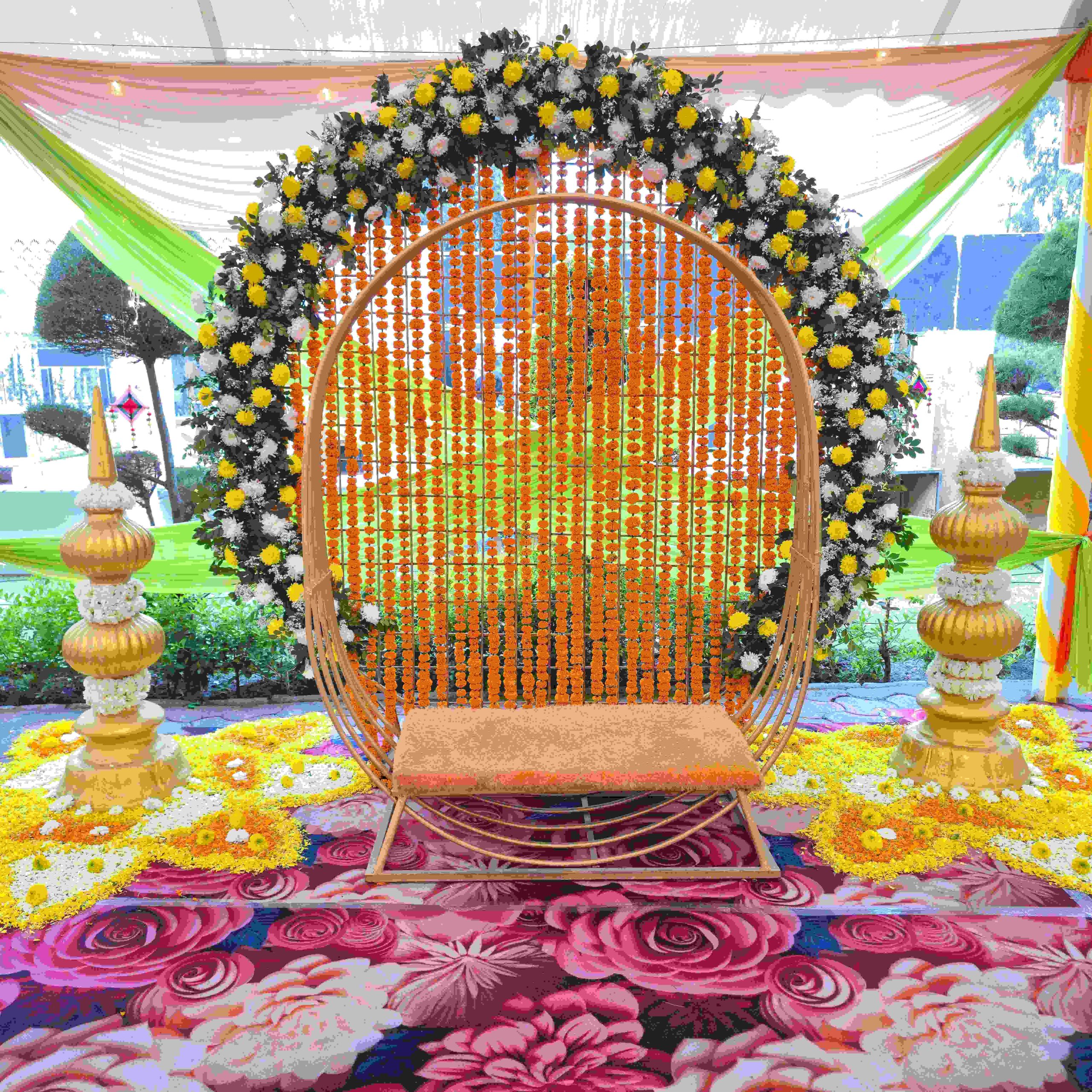fresh-flower-haldi-decoration-bhopal.jpg Fresh flower Haldi decoration for wedding ceremony in Bhopal